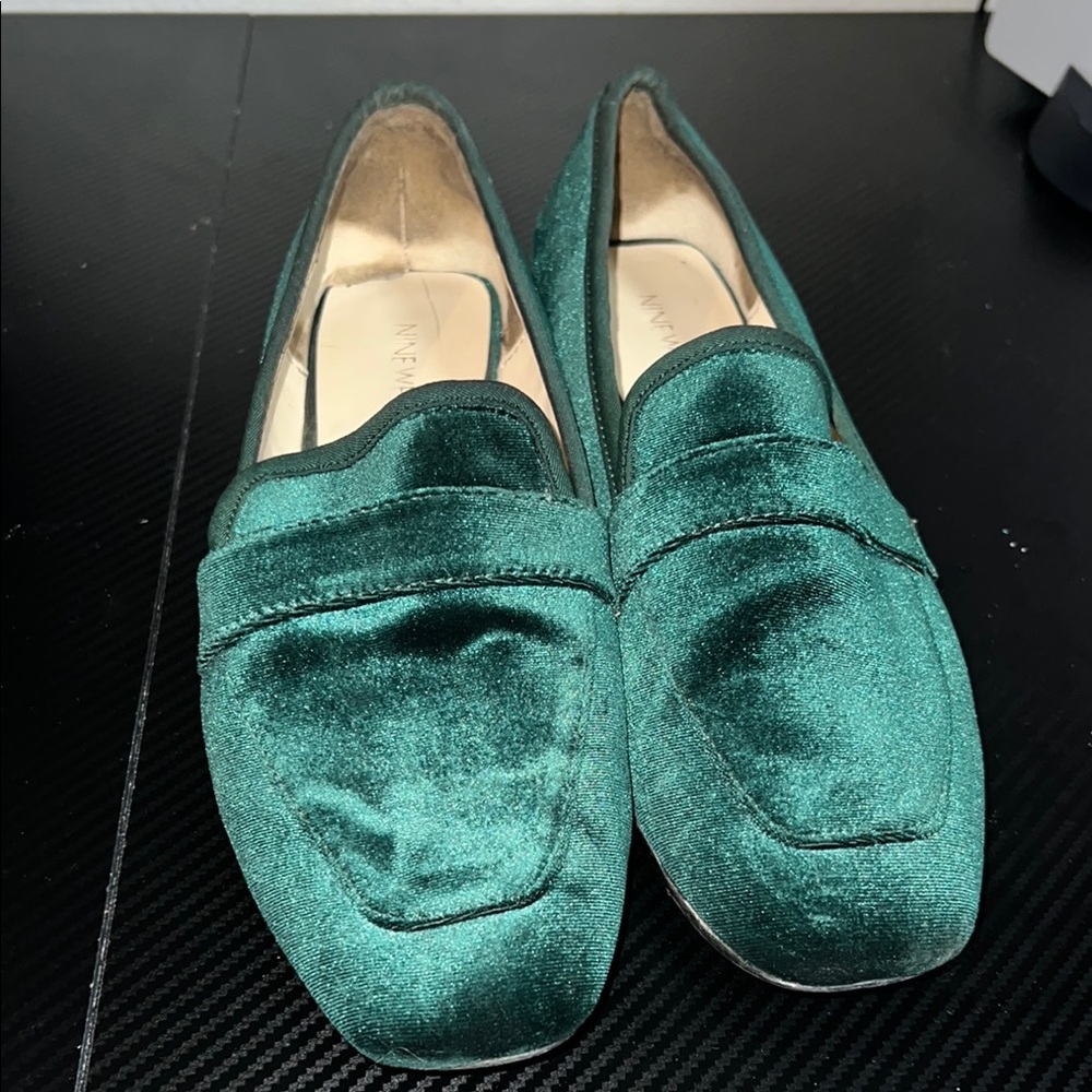 Nine West Emerald Velvet Loafers
